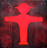 Rotes Ampelmännchen I, 80cm x 80cm, Acryl auf Leinwand