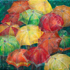 Sommerregen, 70cm x 70cm, Acryl/Mischtechnik auf Leinwand