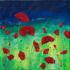 Mohn III, 40cm x 40cm, Acryl/Mischtechnik auf Leinwand