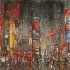 New York II, 80cm x 80cm, Acryl/Mischtechnik auf Leinwand