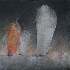Regatta III, 80cm x 80cm, Acryl/Mischtechnik auf Leinwand