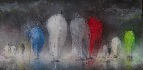 Regatta II, 140cm x 70cm, Acryl/Mischtechnik auf Leinwand