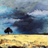 Gewitter, 40cm x 40cm, Acryl auf Leinwand