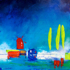Holland, 80cm x 80cm, Acryl/Mischtechnik auf Leinwand